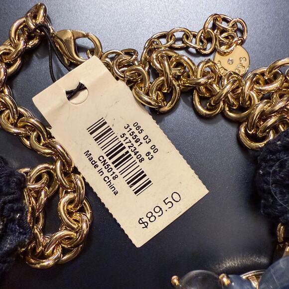 Glorious NWT Talbots Resin Beaded Floral Statement Necklace - Picture 7 of 9